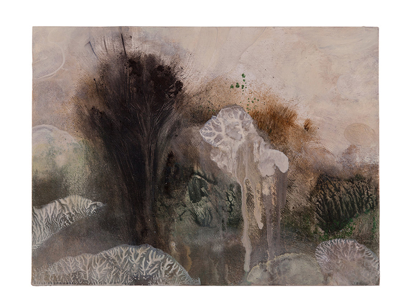 oil painting on wood, elderberry