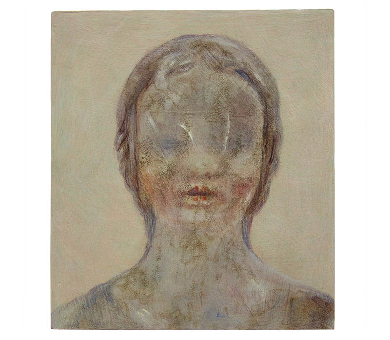 oil painting on wood, craquelé, craquelure