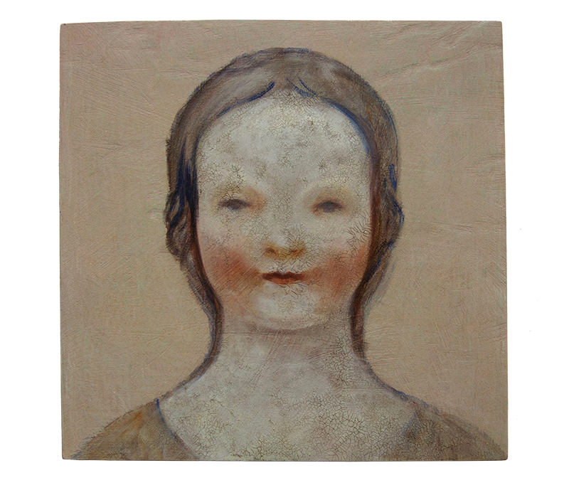 oil painting on wood, craquelé, craquelure