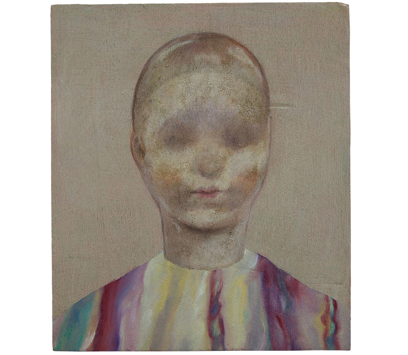 oil painting on wood, craquelé, craquelure
